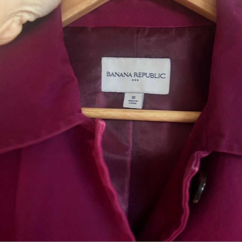 Banana Republic Fuchsia Trench Coat - Picture 6 of 6